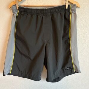 The North Face Gray and Yellow Shorts